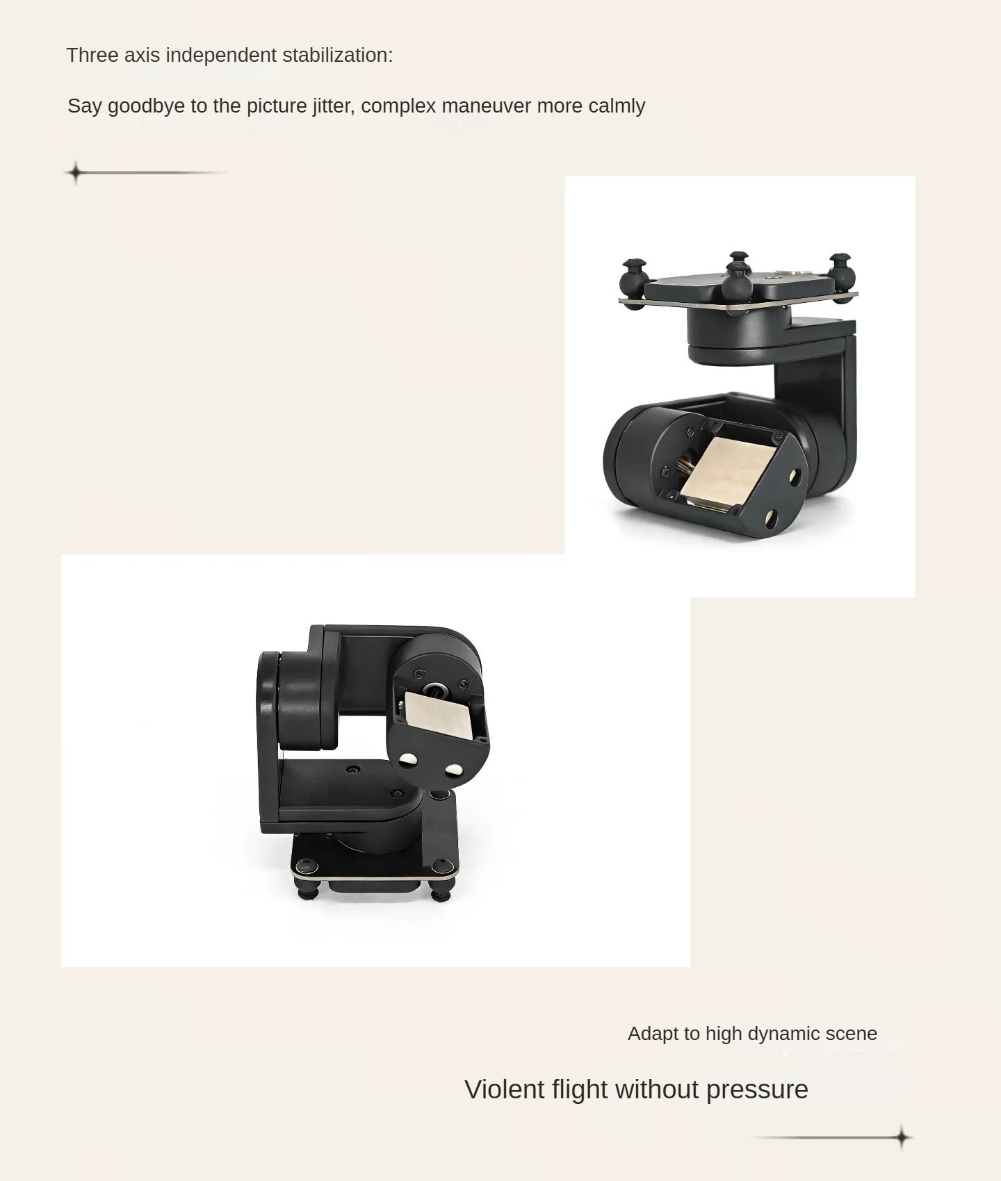 Drone Gimbal 3 Axis - NCZOBOE 3축 짐벌 FPV 레이싱 드론,